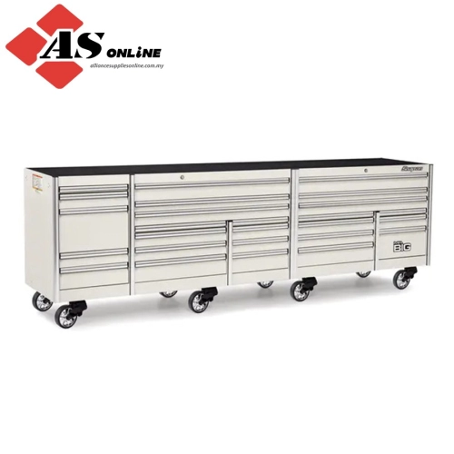 SNAP-ON 144" 26 Drawer Five Bank EPIQ Series Roll Cab with PowerDrawer (White) / Model: KEXP725D0PU