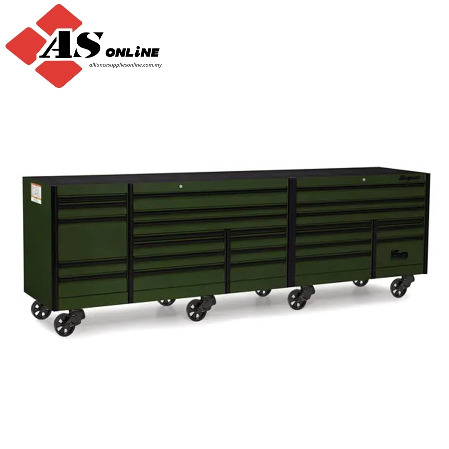 SNAP-ON 144" 26 Drawer Five Bank EPIQ Series Roll Cab with PowerDrawer (Combat Green with Black Trim and Blackout Details) / Model: KEXP725D0PZR