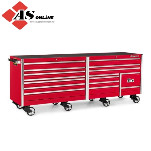 SNAP-ON 120" 16 Drawer Three Bank EPIQ Series Roll Cab with PowerDrawer and SpeeDrawer (Red) / Model: KEXP603A0PBO