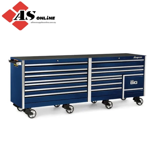 SNAP-ON 120" 16 Drawer Three Bank EPIQ Series Roll Cab with PowerDrawer and SpeeDrawer (Royal Blue) / Model: KEXP603A0PCM