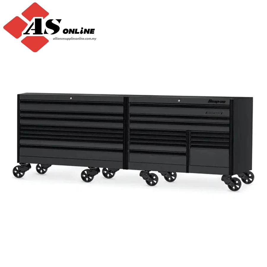 SNAP-ON 120" 20-Drawer Triple-Bank EPIQ Series Roll Cab (Storm Gray with Black Trim and Blackout Details) / Model: KEXN603C0PWZ