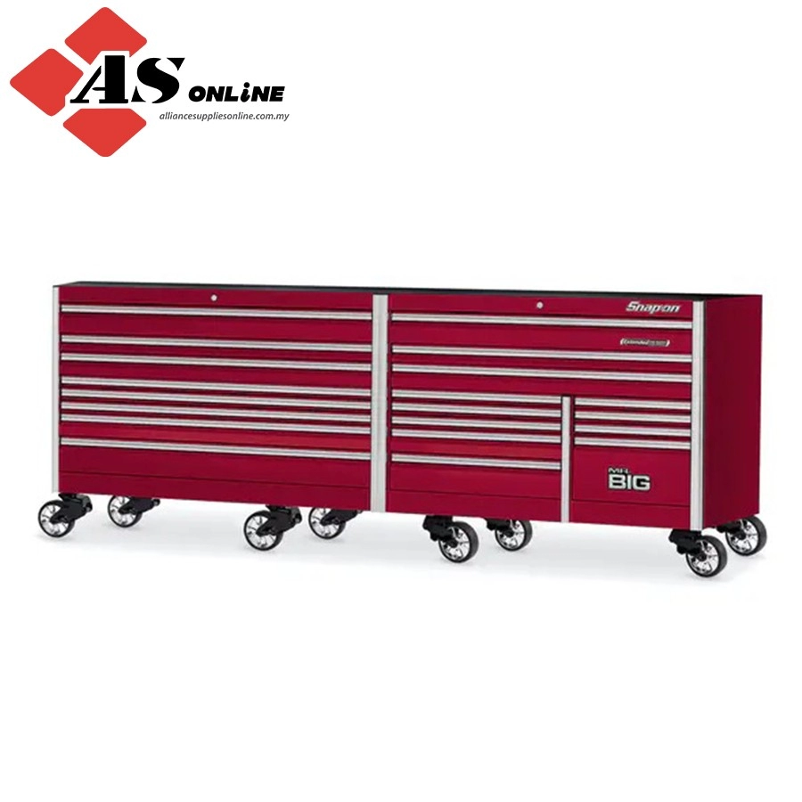 SNAP-ON 120" 20-Drawer Triple-Bank EPIQ Series Roll Cab (Candy Apple Red) / Model: KEXN603C0PJH