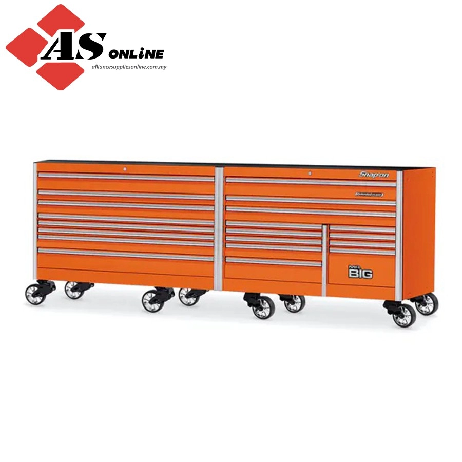 SNAP-ON 120" 20-Drawer Triple-Bank EPIQ Series Roll Cab (Electric Orange) / Model: KEXN603C0PJK