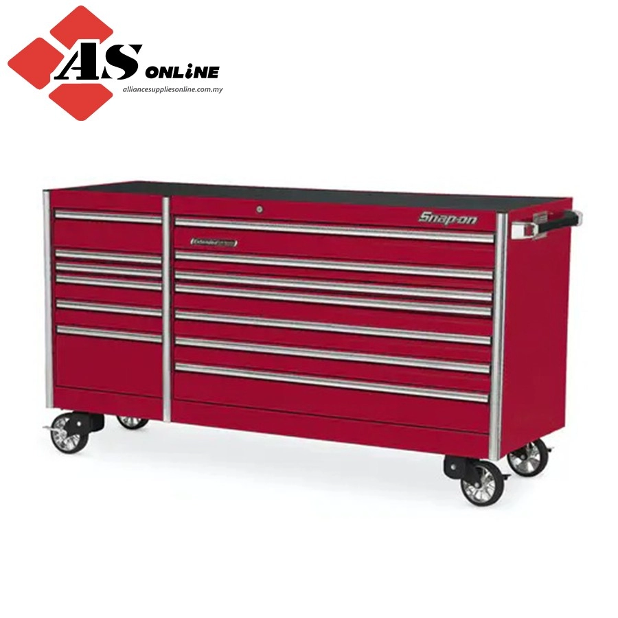 SNAP-ON 84" 13-Drawer Double-Bank EPIQ™ Series Roll Cab (Candy Apple Red) / Model: KERN842C0PJH