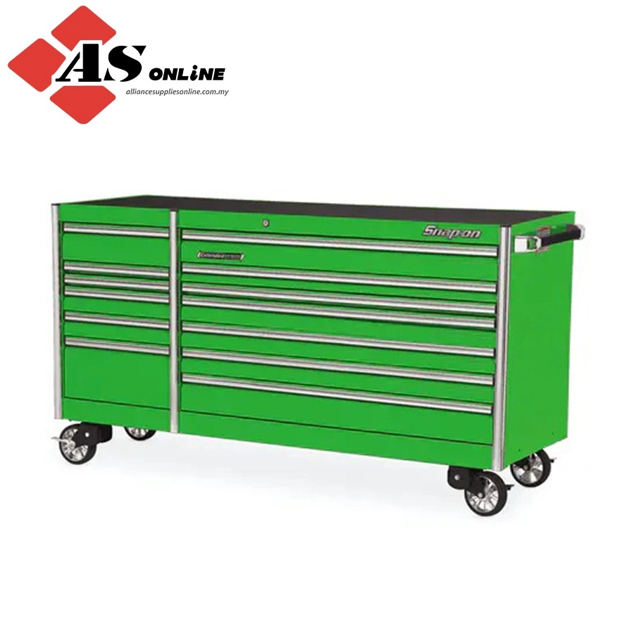 SNAP-ON 84" 13-Drawer Double-Bank EPIQ Series Roll Cab (Extreme Green) / Model: KERN842C0PJJ