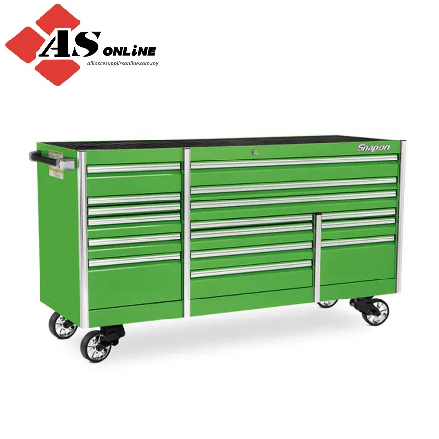 SNAP-ON 84" 16-Drawer Triple-Bank EPIQ Series Roll Cab (Extreme Green) / Model: KETN843C0PJJ