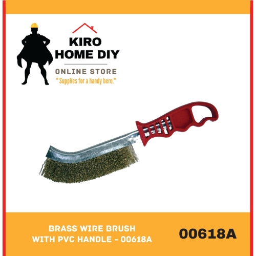 Brass Wire Brush with PVC Handle - 00618A