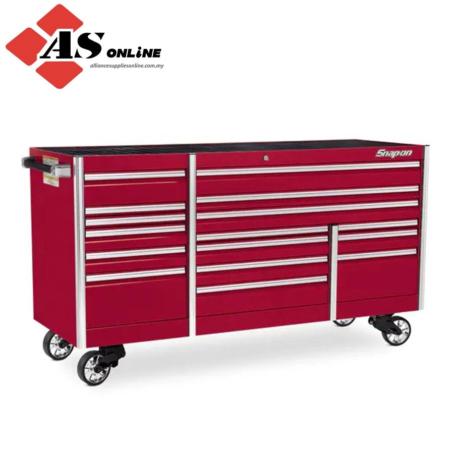 SNAP-ON 84" 16-Drawer Triple-Bank EPIQ Series Roll Cab (Candy Apple Red) / Model: KETN843C0PJH