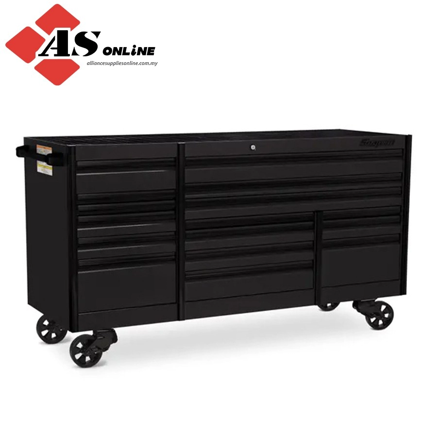 SNAP-ON 84" 16-Drawer Triple-Bank EPIQ Series Roll Cab (Flat Black with Black Trim and Blackout Details) / Model: KETN843C0POT