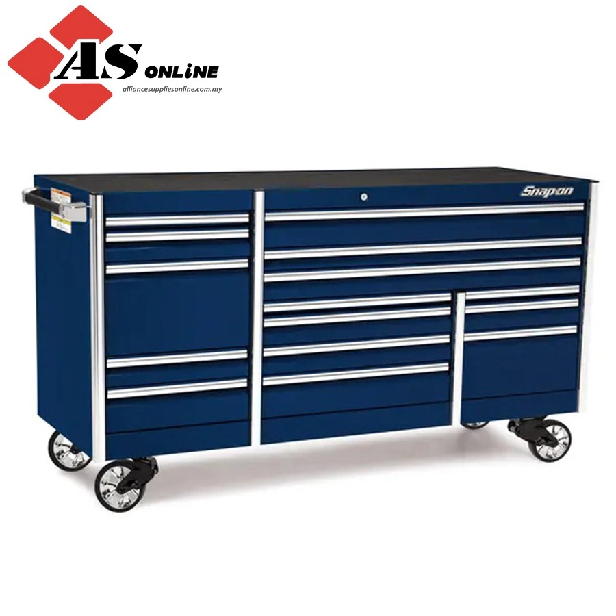 SNAP-ON 84" 15-Drawer Triple-Bank EPIQ Series Roll Cab with PowerDrawer (Royal Blue) / Model: KETP843C0PCM