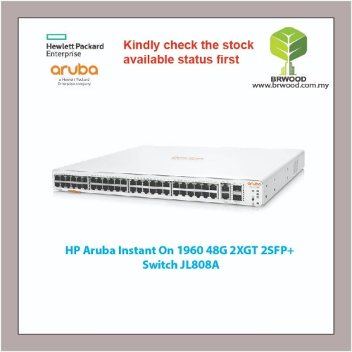 HP Aruba JL808A: Instant On 1960 48G 2XGT 2SFP+ Switch 