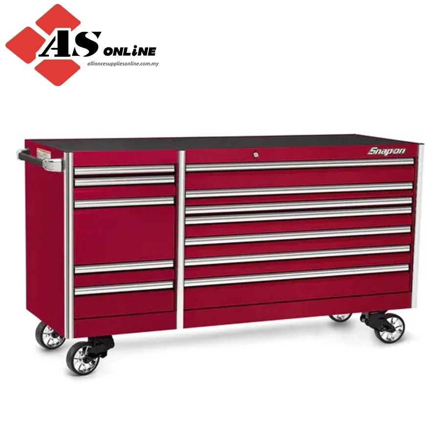 SNAP-ON 84" 12-Drawer Double-Bank EPIQ Series Roll Cab with PowerDrawer (Candy Apple Red) / Model: 