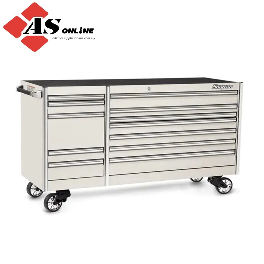 SNAP-ON 84" 12-Drawer Double-Bank EPIQ Series Roll Cab with PowerDrawer (White) / Model: KERP842C0PU
