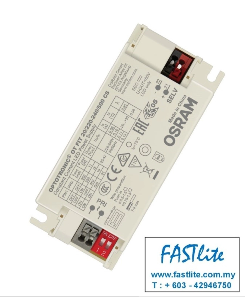 Osram Optotronic OT FIT 20/220-240V/500 CS Constant LED Power Supply