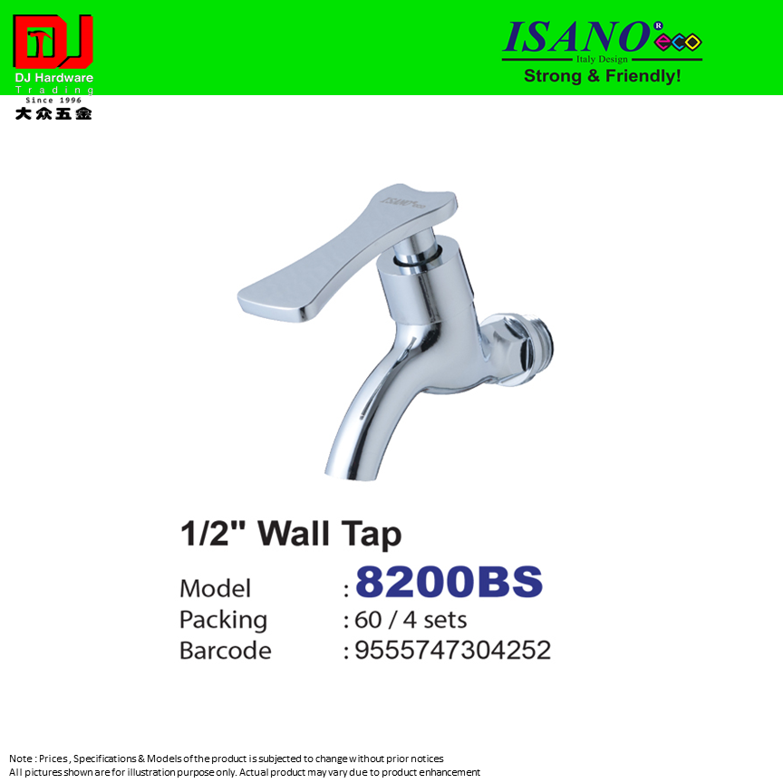 ISANO STRONG & FRIENDLY WALL TAP 1-2'' 8200BS (CL)