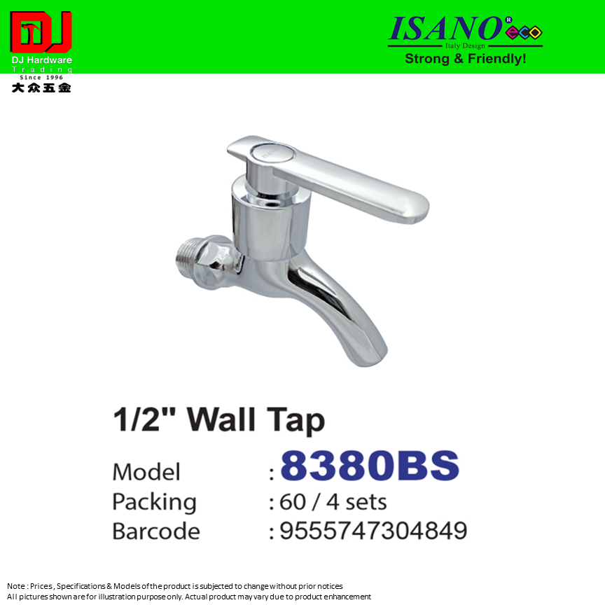 ISANO STRONG & FRIENDLY WALL TAP 1-2'' 8380BS (CL)