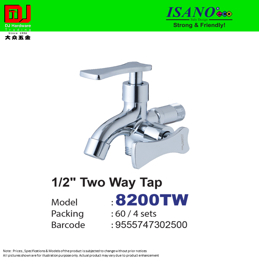 ISANO STRONG & FRIENDLY TWO WAY TAP 1-2'' 8200TW (CL)
