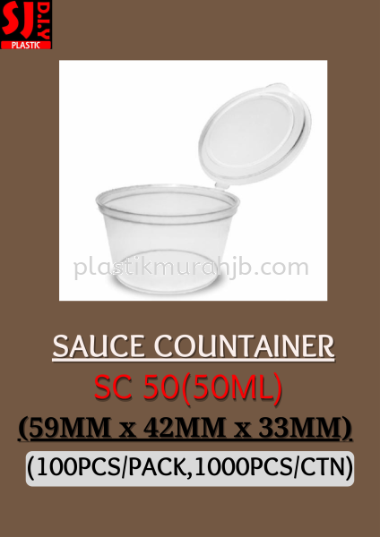 (SC50) SAUCE COUNTAINER Sauce Container Johor Bahru (JB), Malaysia, Pasir Gudang Supplier, Wholesaler, Supply, Supplies | SJ DIY PLASTIC DISTRIBUTION (M) SDN BHD