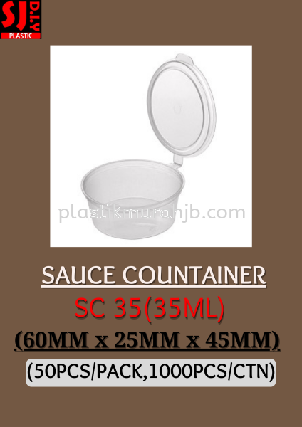 (SC 35) SAUCE COUNTAINER Sauce Container Johor Bahru (JB), Malaysia, Pasir Gudang Supplier, Wholesaler, Supply, Supplies | SJ DIY PLASTIC DISTRIBUTION (M) SDN BHD