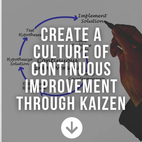 CREATE A CULTURE OF CONTINUOUS IMPROVEMENT THROUGH KAIZEN