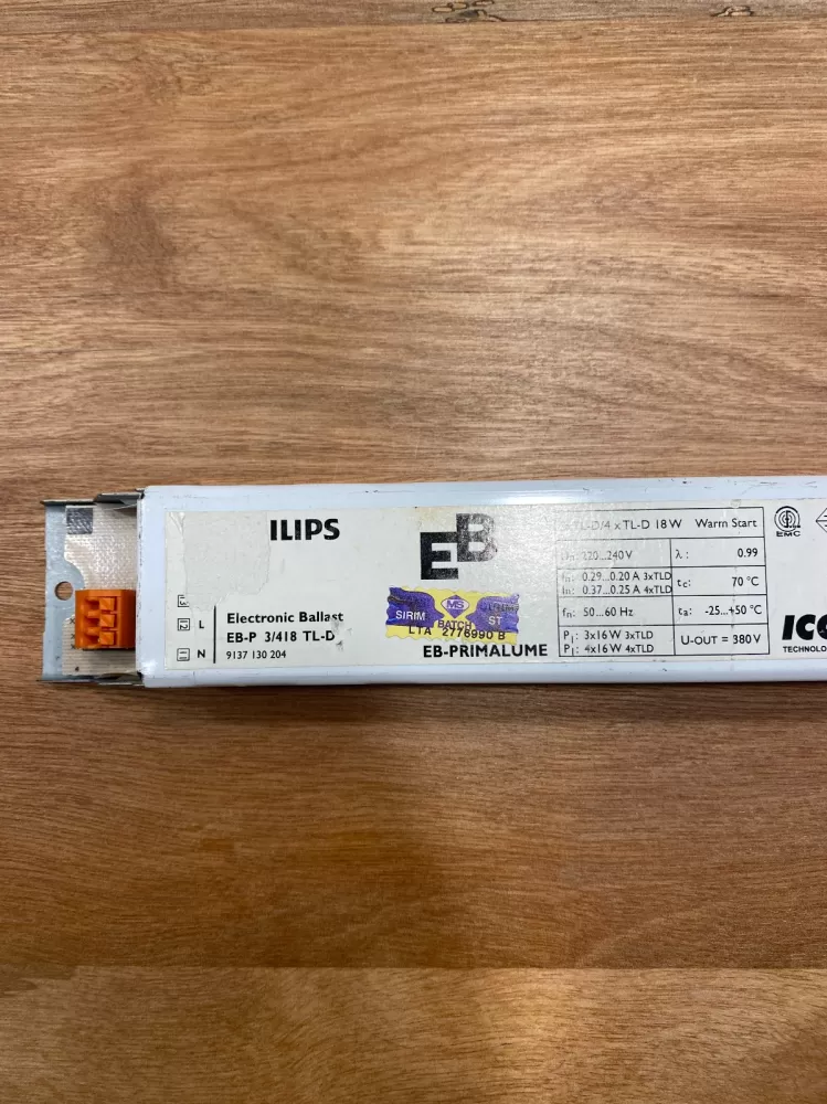 PHILIPS EB-P 3/418 220-240V TLD ELECTRONIC BALLAST 9137130204