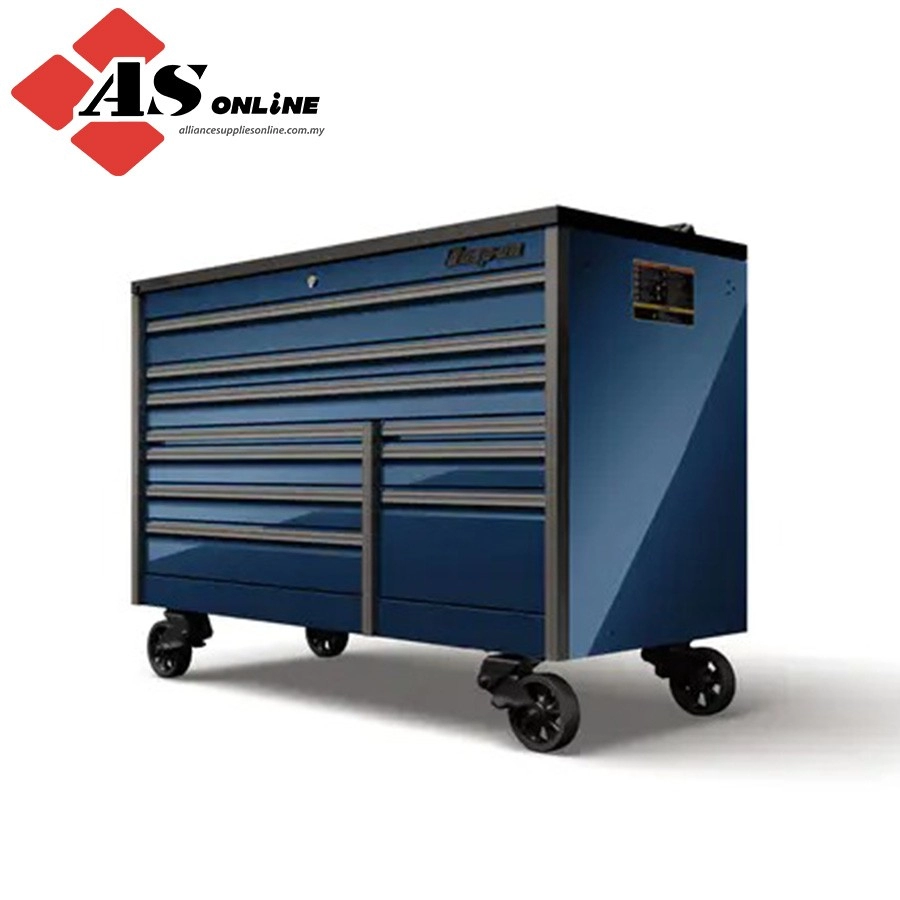 SNAP-ON 68" 10-Drawer Double-Bank EPIQ Series Bed LIner PowerTop with LED Light Roll Cab with SpeeDrawer (Midnight Blue with Titanium Trim and Blackout Details) / Model: KETN682C3BVF