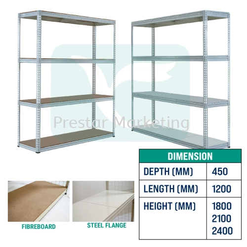 Boltless Racking BS5000 - D x L x H (450 x 1200 x 1800 ~ 2400) MM