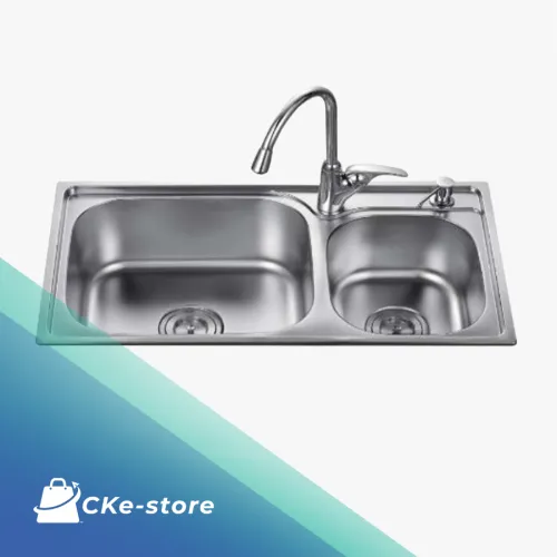  Smith Stainless Steel Double Bowls Top Mount Kitchen Sink - KSC-7642-DB1