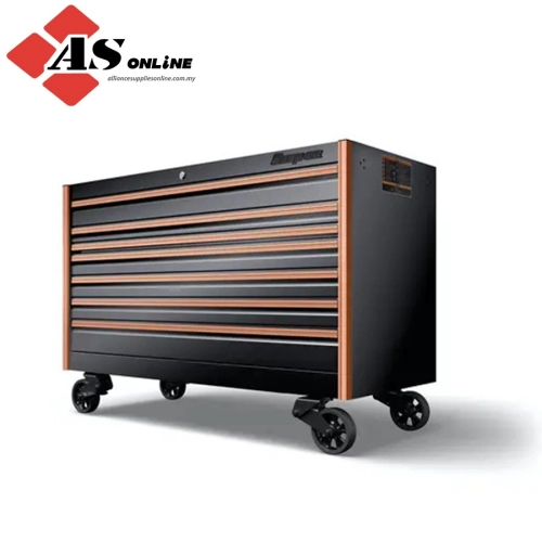 SNAP-ON 68" Seven-Drawer Single Bank EPIQ Series Roll Cab (Black Shell, Copper Trim and Blackout Details) / Model: KERN681A0ZEU