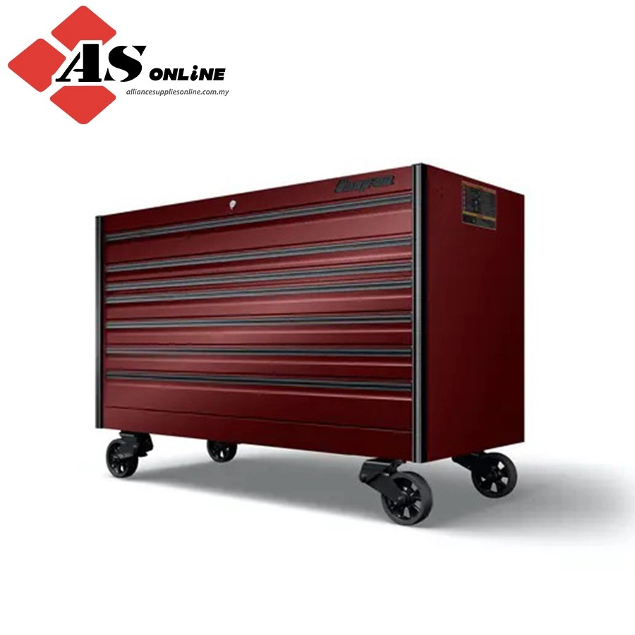 SNAP-ON 68" Seven-Drawer Single Bank EPIQ Series Roll Cab (Cranberry with Black Trim and Blackout Details) / Model: KERN681A0BCR