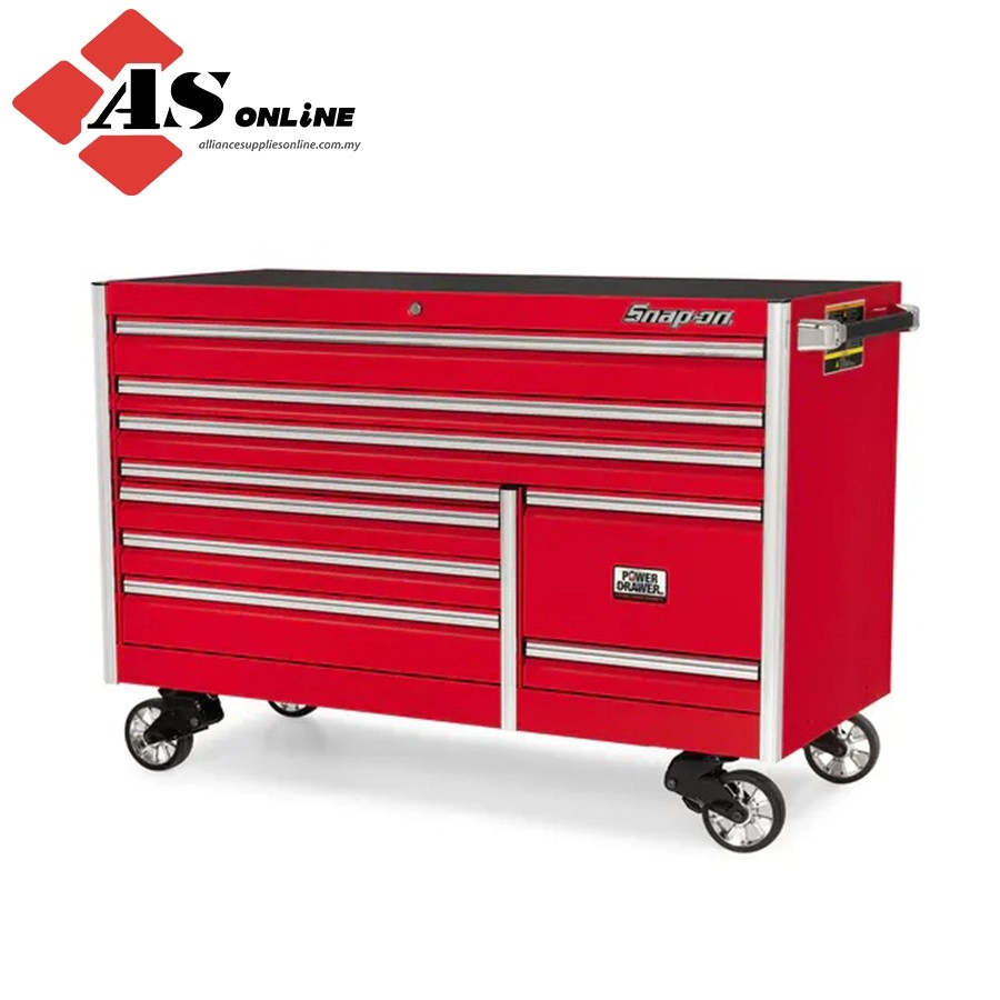 SNAP-ON 68" Nine-Drawer Double-Bank EPIQ Series Roll Cab with PowerDrawer and SpeeDrawer (Red) / Model: KETP682A0PBO