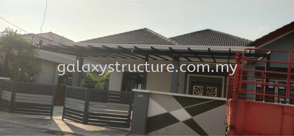 To fabrication,supply and install new pergola Acp at car porch @ Lorang Sarindin Kampung Delek 41250, Klang. Panel Komposit Aluminium Selangor, Malaysia, Kuala Lumpur (KL), Shah Alam Supplier, Suppliers, Supply, Supplies | GALAXY STRUCTURE & ENGINEERING SDN BHD