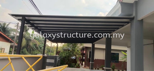 To fabrication,supply and install new pergola Acp at car porch @ Lorang Sarindin Kampung Delek 41250, Klang. Aluminum Composite Panel Selangor, Malaysia, Kuala Lumpur (KL), Shah Alam Supplier, Suppliers, Supply, Supplies | GALAXY STRUCTURE & ENGINEERING SDN BHD