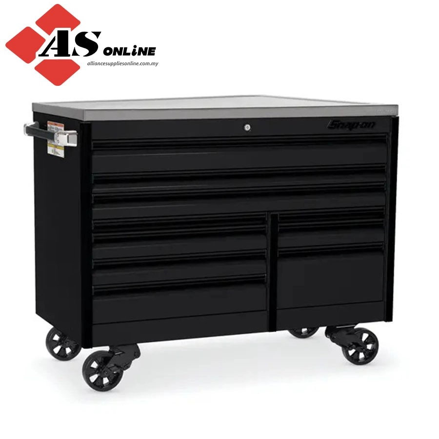 SNAP-ON 60" 10-Drawer Double-Bank EPIQ Series Stainless Steel Top Roll Cab (Flat Black with Black Trim and Blackout Details) / Model: KETN602C1POT