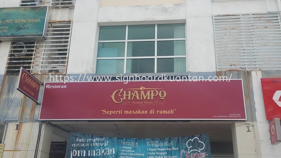 CHAMPO METAL G.I SIGNAGE AT KUANTAN