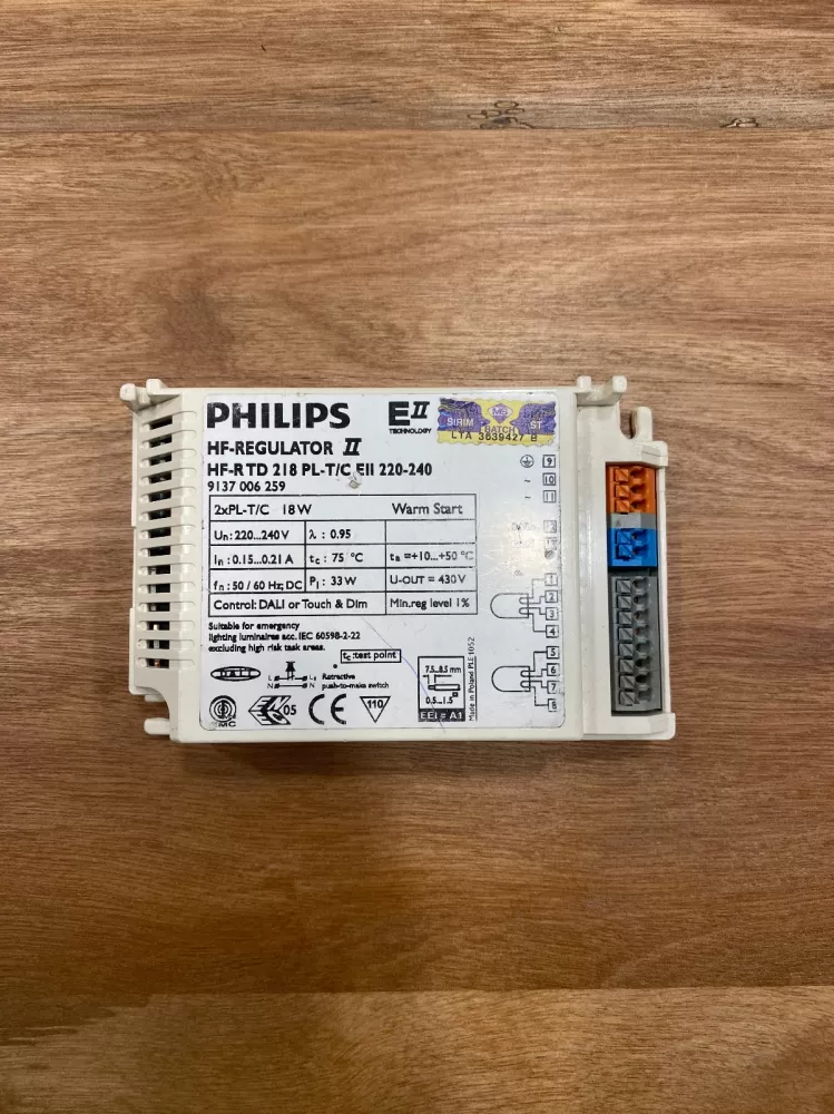 PHILIPS HF-R TD 218 PL-T/C EII 220-240V DIMMABLE ELECTRONIC BALLAST 9137006259