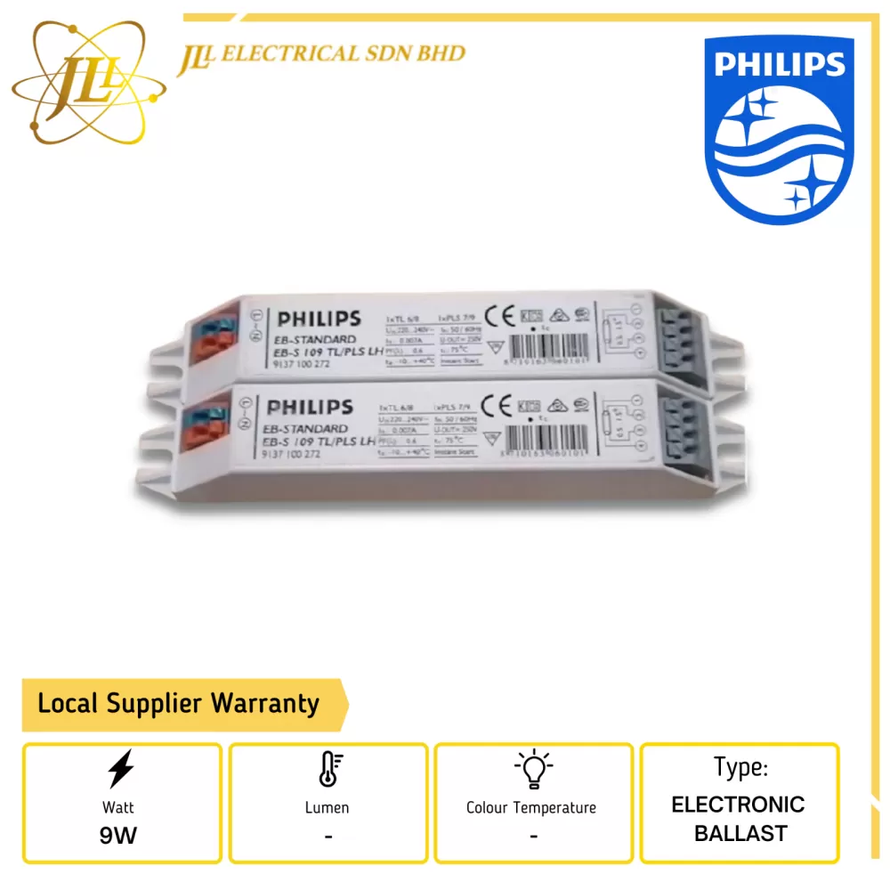 PHILIPS EB-S 109 220-240V TL/PLS/LH TUV ELECTRONIC BALLAST 9137100272