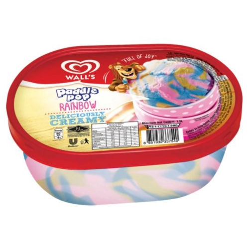 Wall's Paddle Pop Rainbow Deliciously Creamy 1.5L