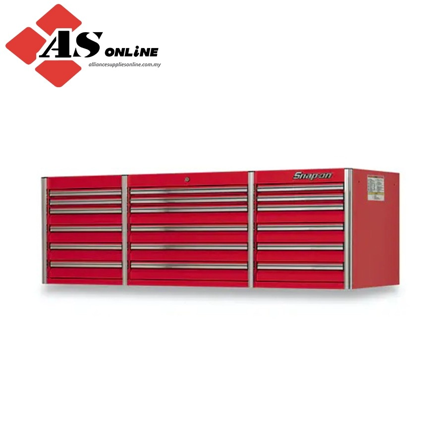 SNAP-ON 84" 18-Drawer Triple-Bank EPIQ Series Drawer Section with ECKO Remote Lock (Candy Apple Red) / Model: KESE843A0PJH