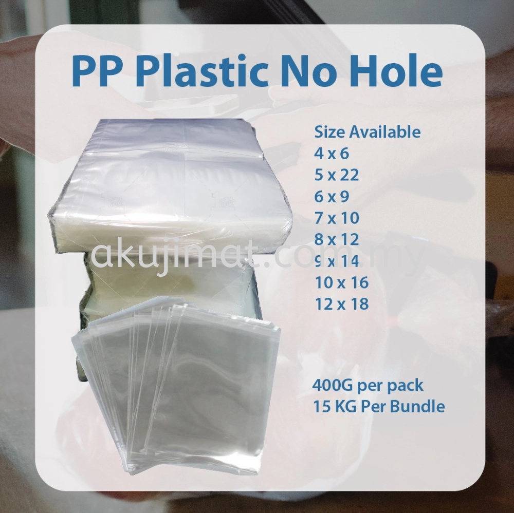 PP Plastic No Hole - Transparent