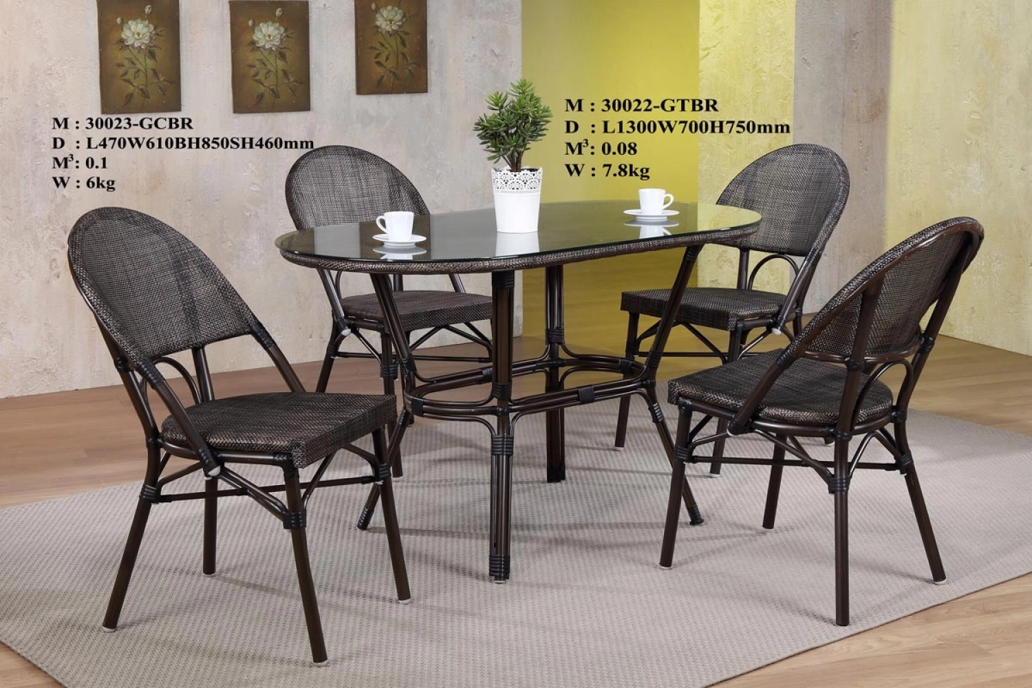 SL-G30022 TABLE/G30023CHAIR  Garden Set Chairs and Table