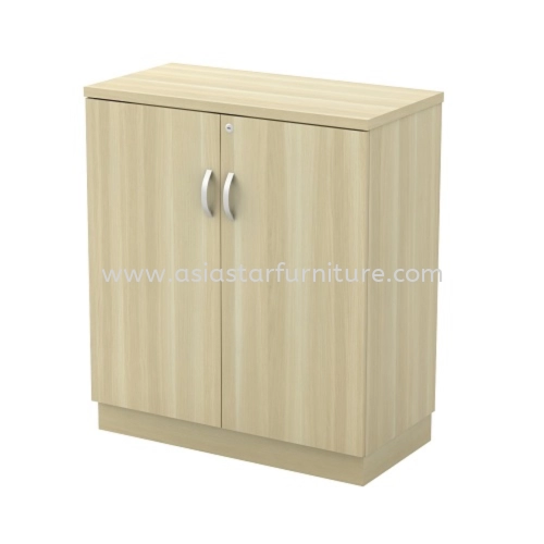 EXTON LOW WOODEN OFFICE FILING CABINET/CUPBOARD SWINGING DOOR AEX-YD 9