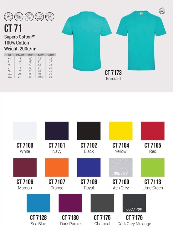 Short Sleeve (CT71 Oren Sport - 200gsm 