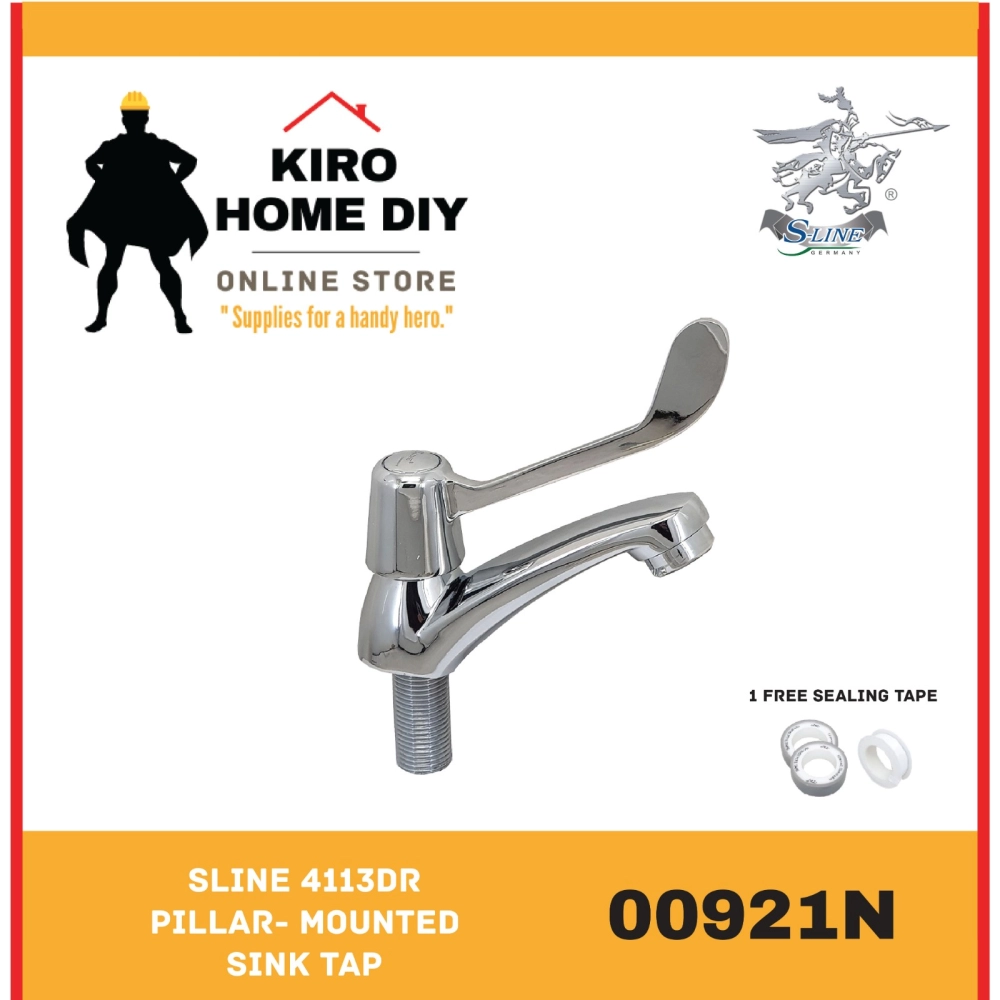 SLINE 4113DR Pillar- Mounted Sink Tap - 00921N