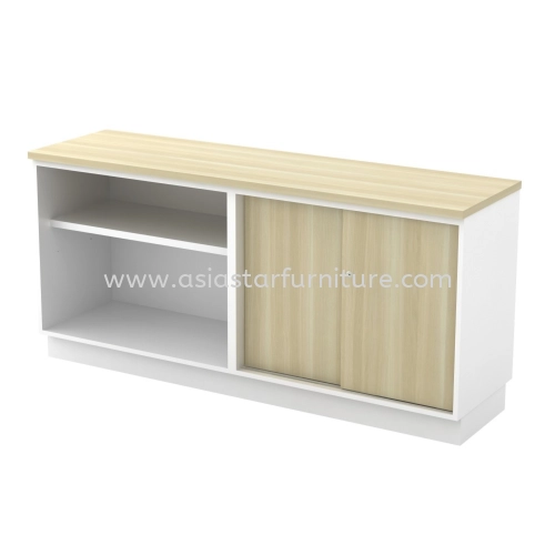 BERLIN DUAL OFFICE SIDE CABINET C/W OPEN SHELF + SLIDING DOOR AB-YOS 7160