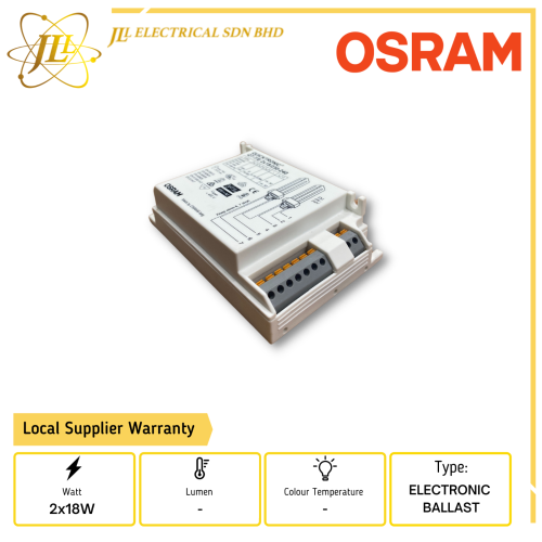 OSRAM QT-T/E 2x18W 230-240V PLC/PLT ELECTRONIC BALLAST