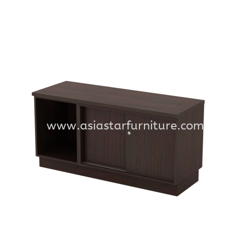 QAMAR WOODEN OFFICE SIDE CABINET C/W OPEN SHELF + SLIDING DOOR AQ-YOS 6120