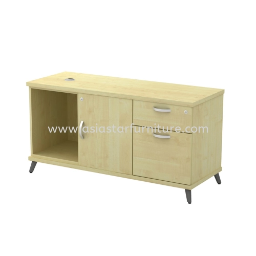 OLVA WOODEN OFFICE SIDE CABINET C/W OPEN SHELF + SWING DOOR + FIXED PEDESTAL(RIGHT) AO-YRP 1226