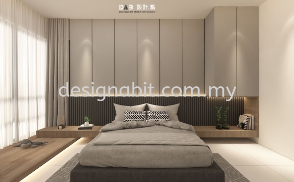 PENANG QUEEN RESIDENCES DIVAN/TATAMI/WARDROBE/LIGHTING BEDHEAD & HEADBOARD MASTER BEDROOM DESIGN Perak, Malaysia, Ipoh Design, Service | DESIGNABIT INTERIOR DESIGN AND CONSTRUCTION