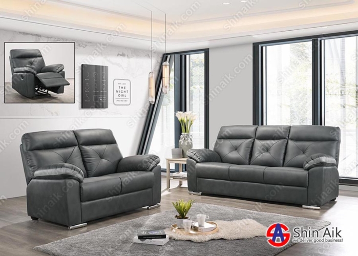 SS632505 (6pax) Grey Fabric Modern Upholstered Pocket Spring Sofa